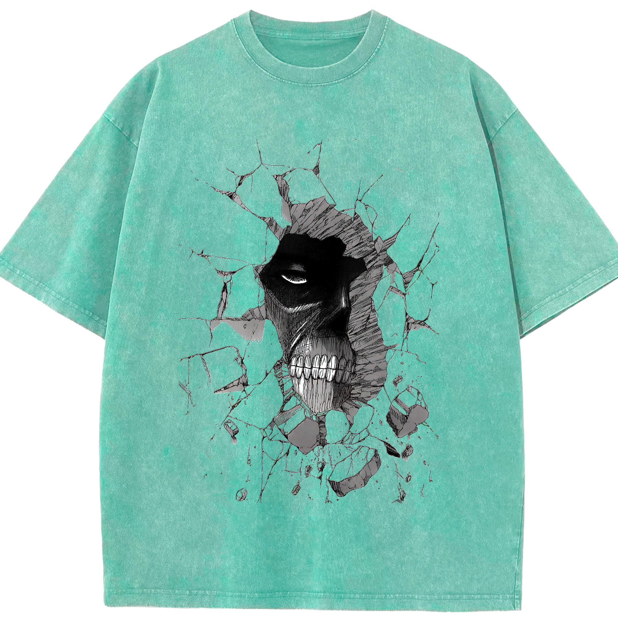 （画像用） 進撃の巨人 Attack on Titan 綿100% ヴィンテージ風 半袖Tシャツ（フロントプリント）